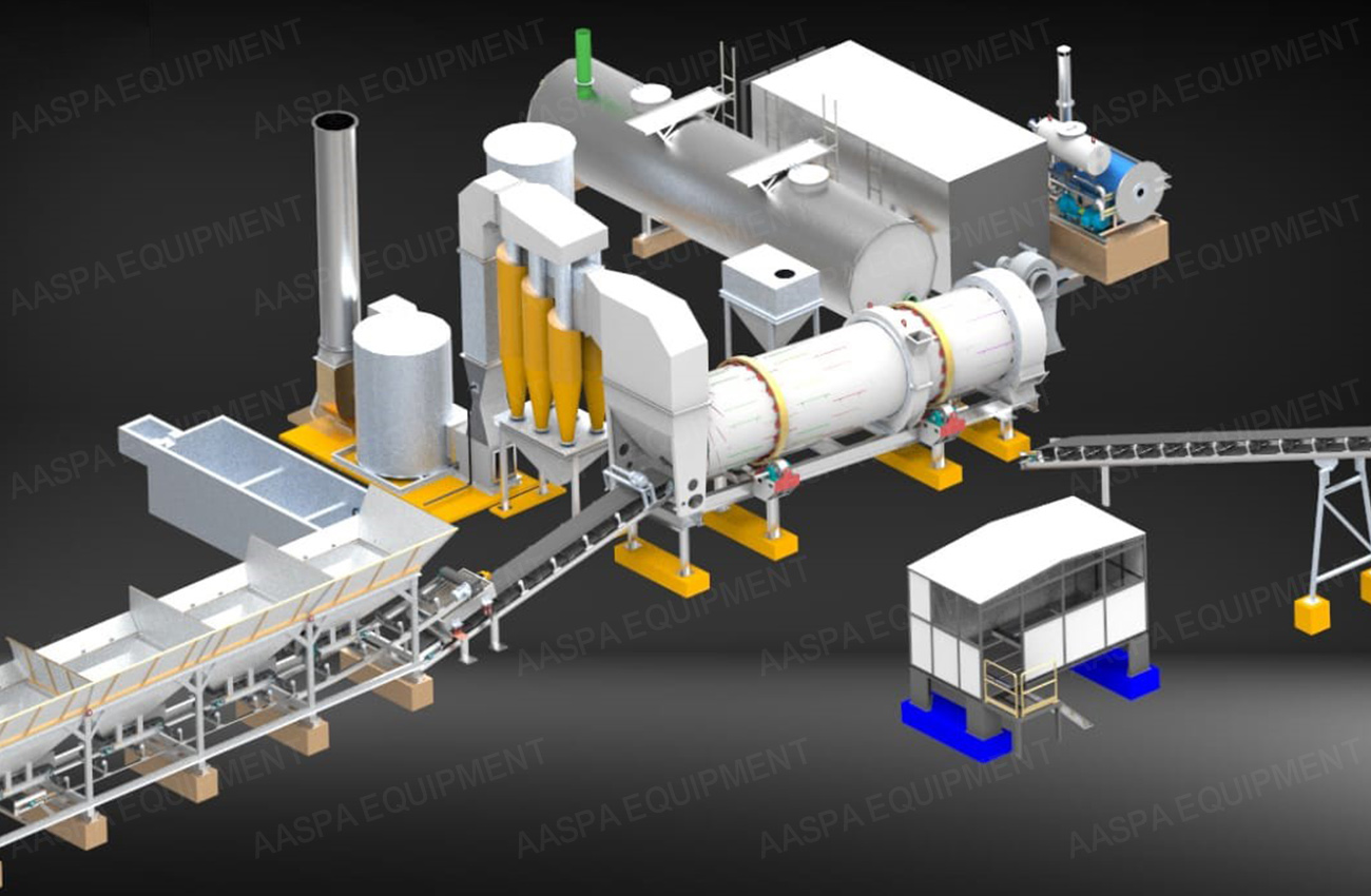 Counter flow asphalt plant Double drum mixing plant Exporter in Morocco