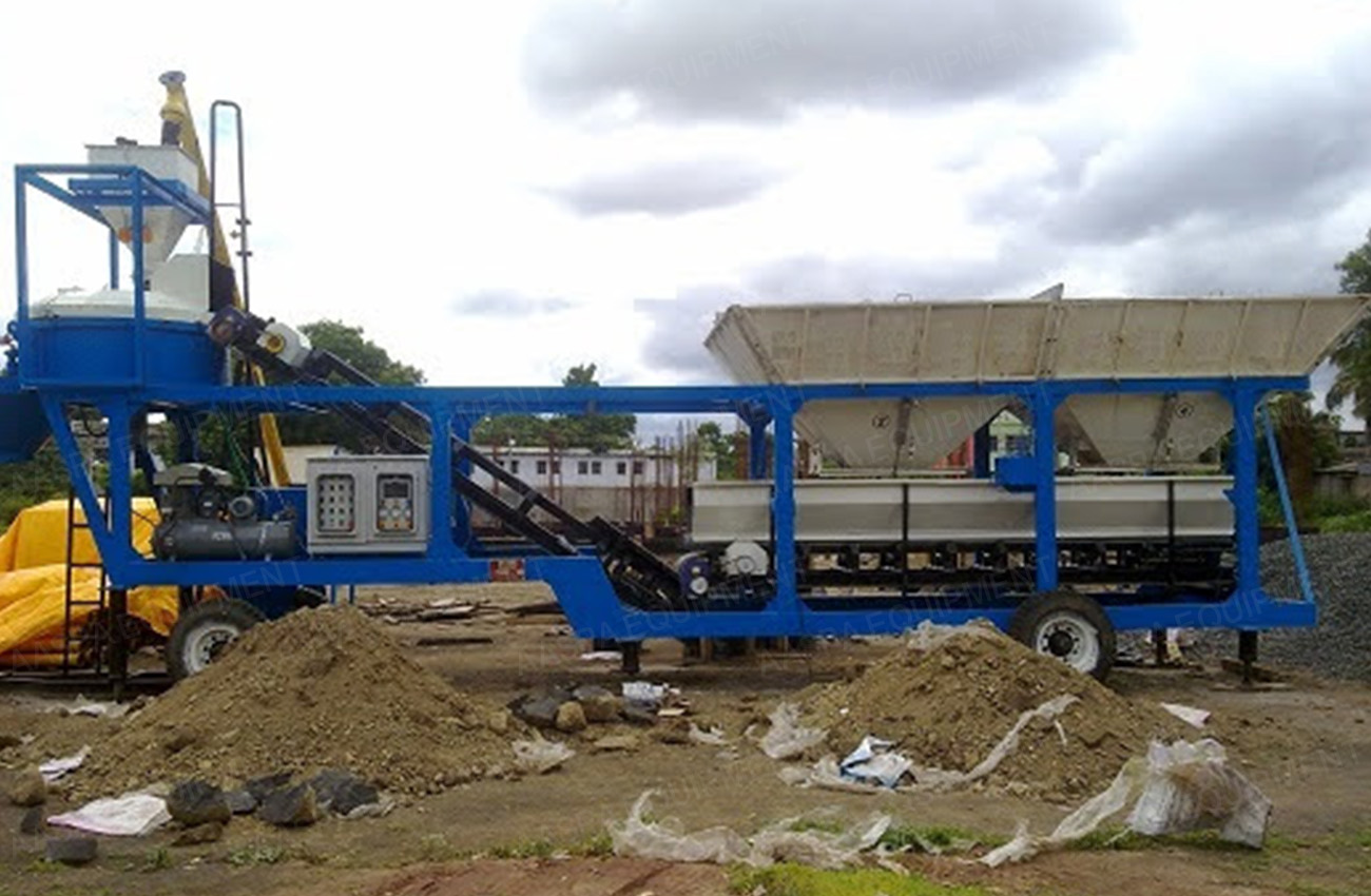mobile concrete batching plant price in india