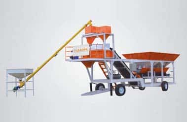 Mobile Concrete Batching Plant AMP Series in Ghana