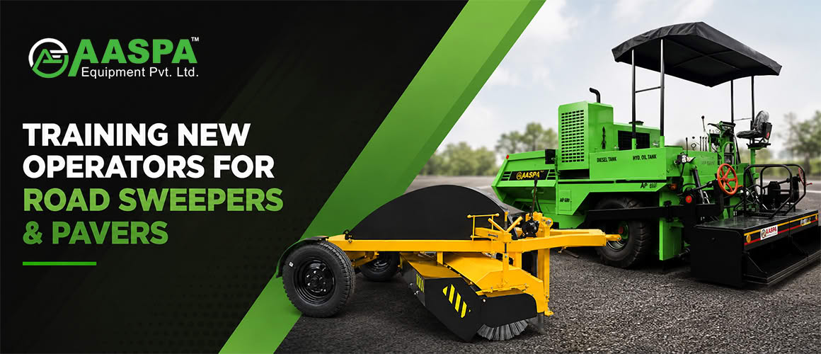 Training new operators to safely operate road sweepers and asphalt pavers